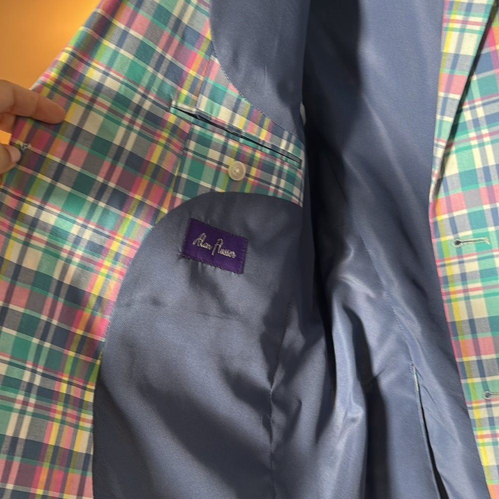 Plaid madras men’s blazer - Picture 2 of 3